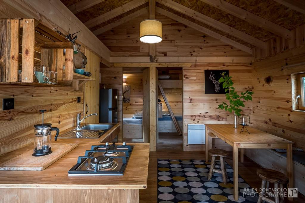 Kuchyň nebo kuchyňský kout v ubytování Camping Osenbach