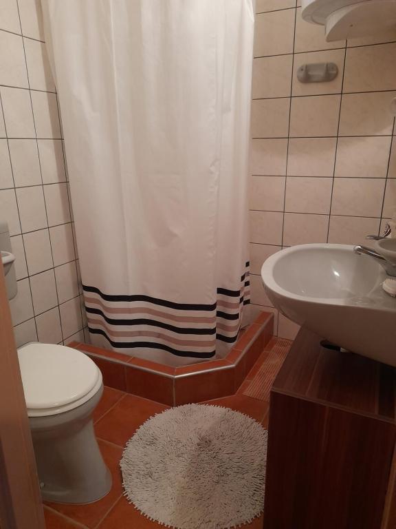 Koupelna v ubytování Agave Apartman