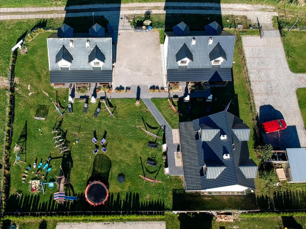 Pohľad z vtáčej perspektívy na ubytovanie Domki Marco Polo