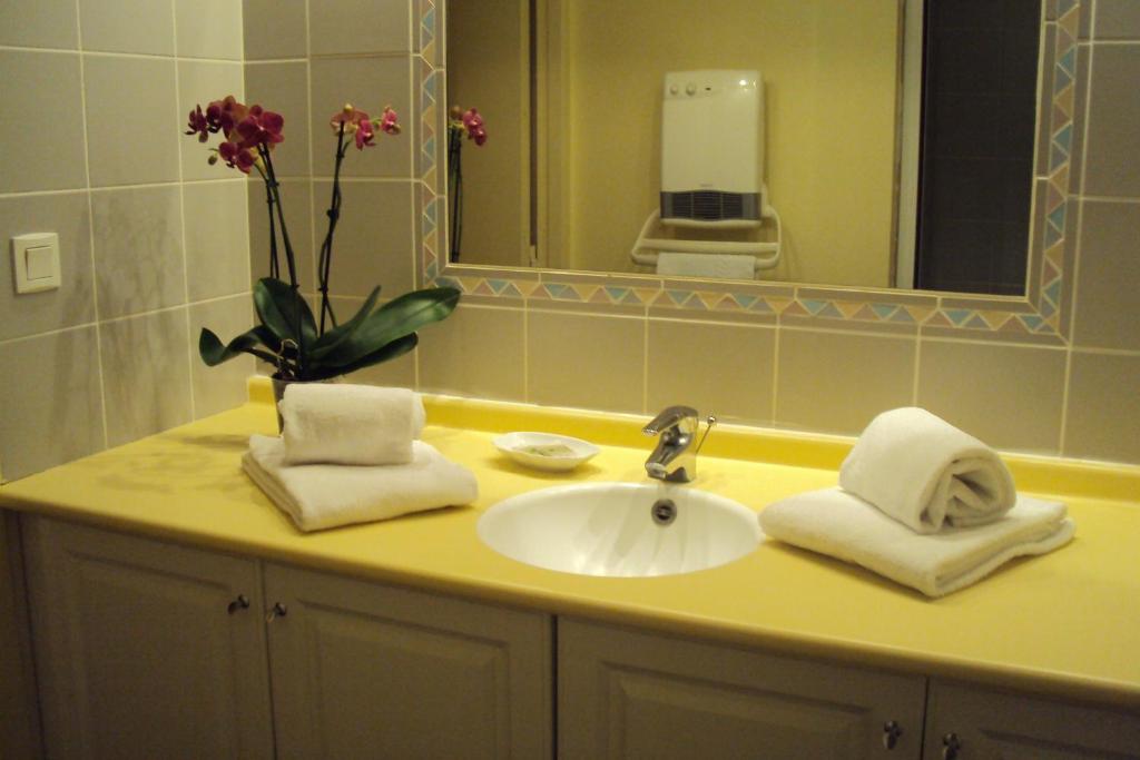 Vannituba majutusasutuses Logis Hôtel Les 3B