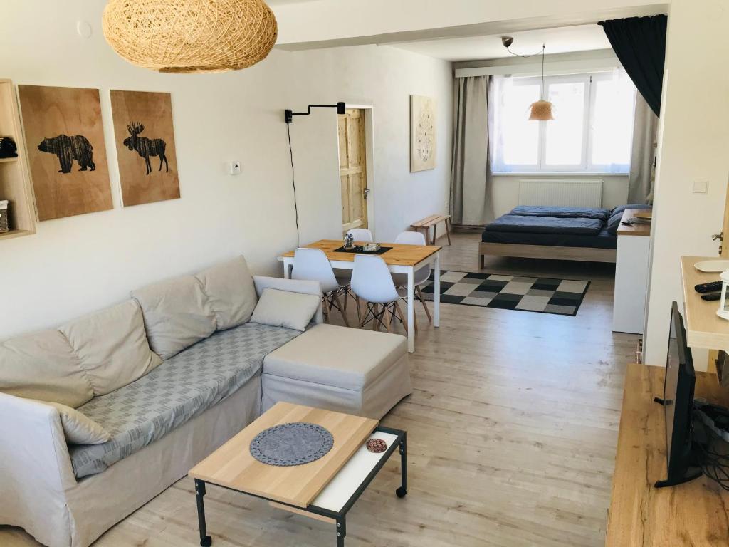 Posezení v ubytování Apartmán Orlické Záhoří