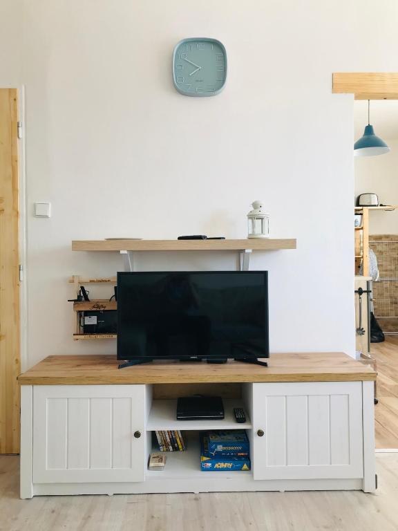 TV a/nebo společenská místnost v ubytování Apartmán Orlické Záhoří