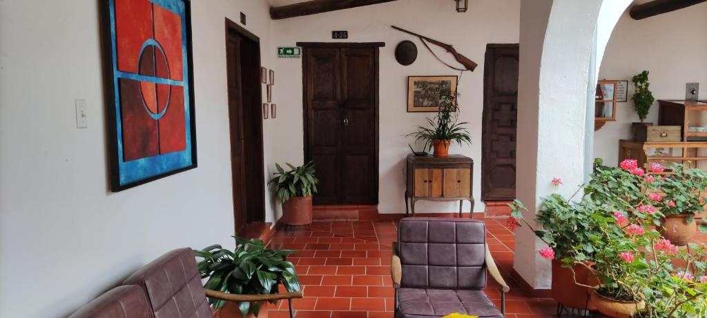 Posezení v ubytování Posada Portal de la Villa