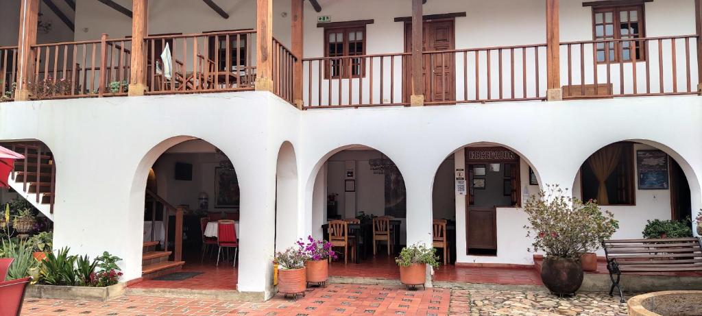 Balkón nebo terasa v ubytování Posada Portal de la Villa