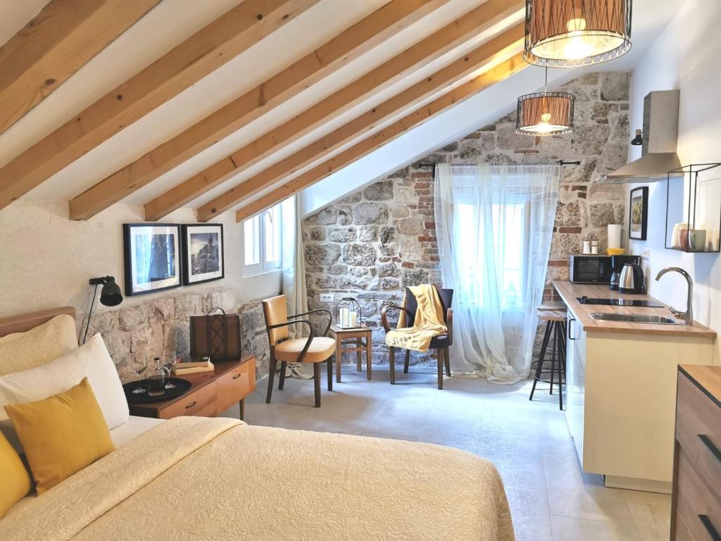 Kuchyň nebo kuchyňský kout v ubytování House Bava