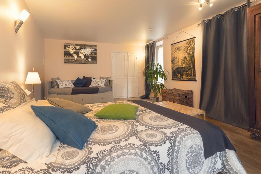 Postel nebo postele na pokoji v ubytování H2o Chambres d'Hôtes