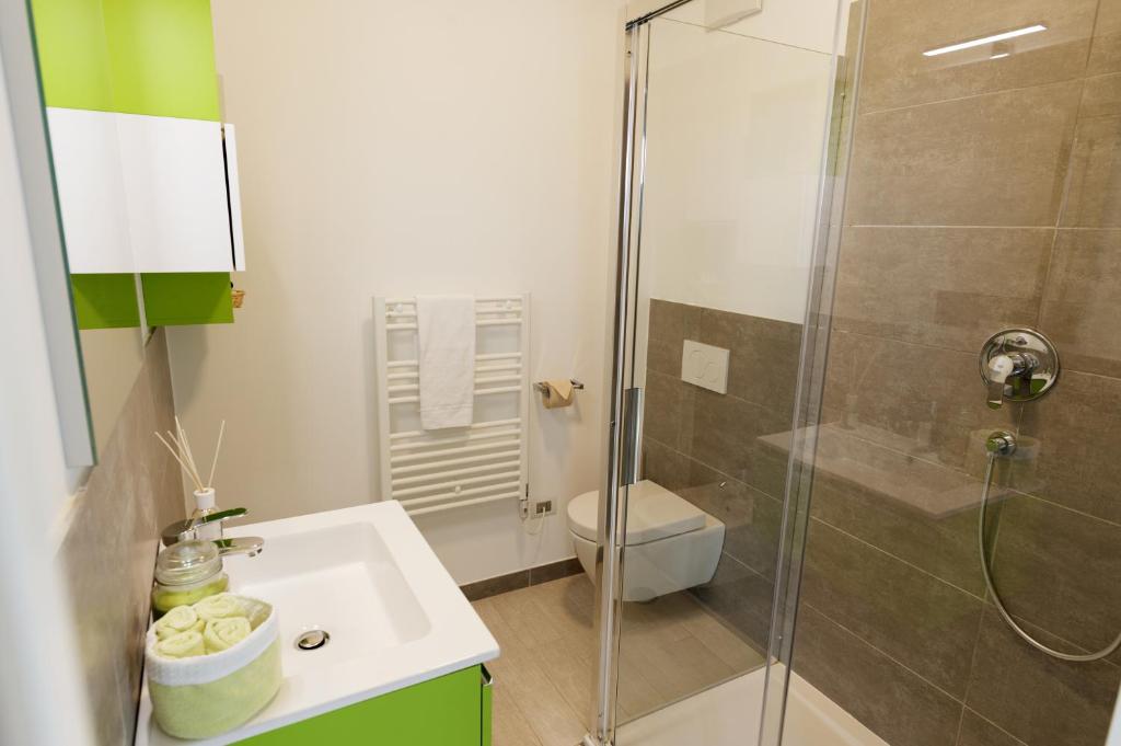 Koupelna v ubytování Piani di Clodia Holidaypark