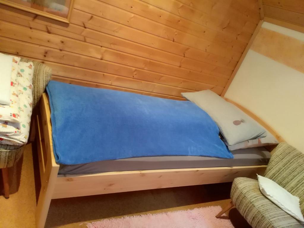 Postel nebo postele na pokoji v ubytování Ferienhaus Gstoderblick