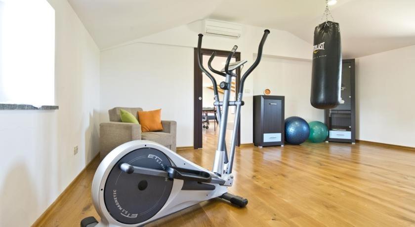 Centrum fitness w obiekcie Holiday house in Buje with balcony, air conditioning, W-LAN, washing machine (567-1)