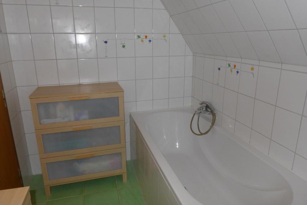 Koupelna v ubytování Ferienhaus Weitblick
