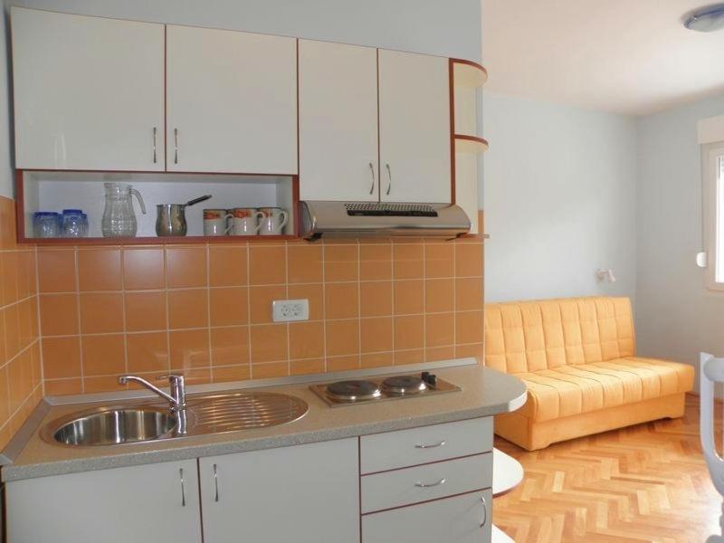 Kuchyňa alebo kuchynka v ubytovaní Apartment in Duce with sea view, terrace, air conditioning, Wi-Fi (4166-2)
