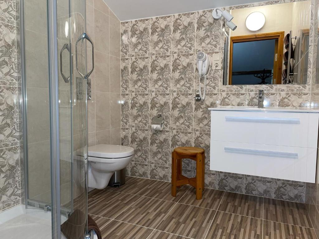 Koupelna v ubytování Hotel Vilhelmine