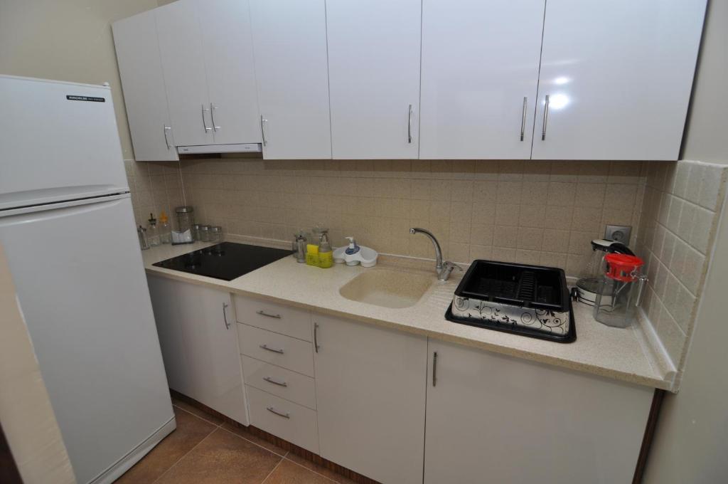 Kuchyň nebo kuchyňský kout v ubytování Dekar Apartments