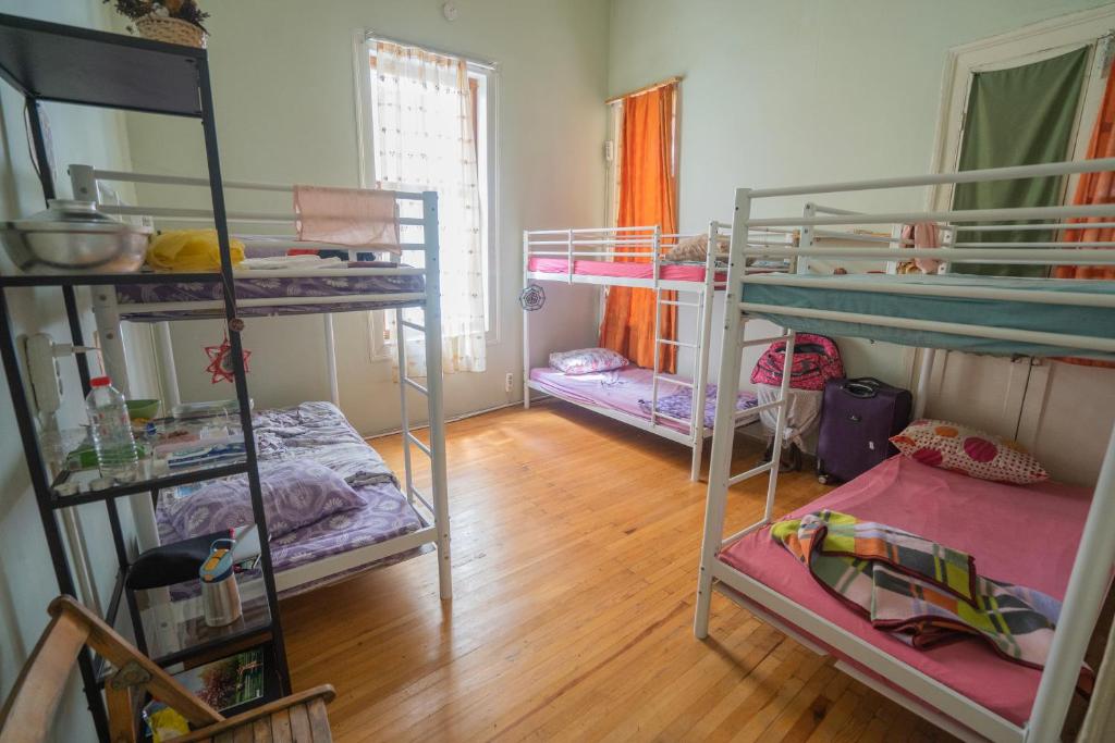 Postel nebo postele na pokoji v ubytování Lotus Garden Hostel Izmir
