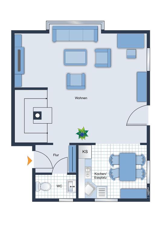 Půdorys ubytování Ferienhaus Walter