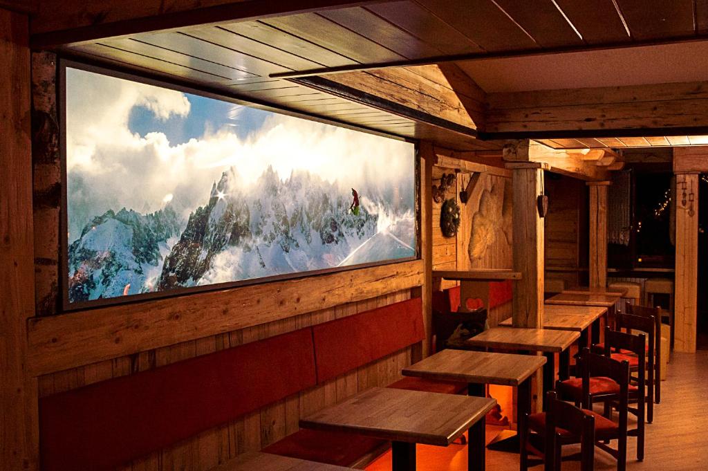 TV a/nebo společenská místnost v ubytování Hotel Moderno Restaurant
