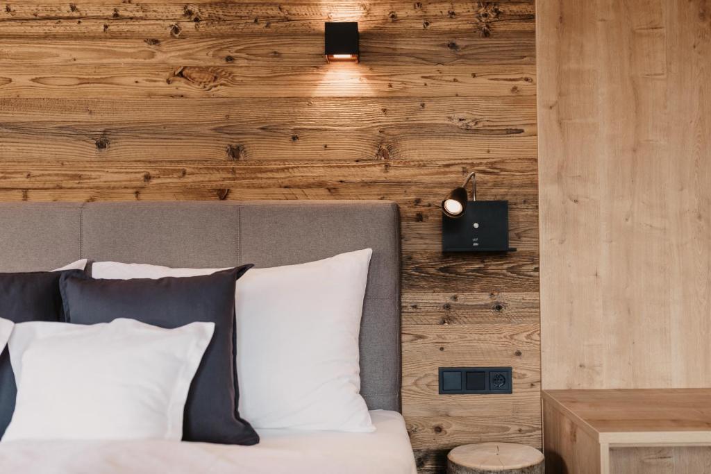 Postel nebo postele na pokoji v ubytování Alte Schmiede - das kleine Hotel
