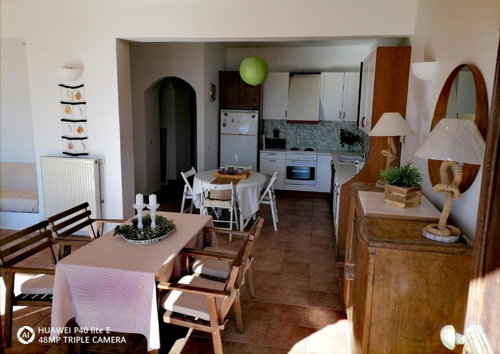 A kitchen or kitchenette at Alekos Beach Houses-Alekos Beach Complex