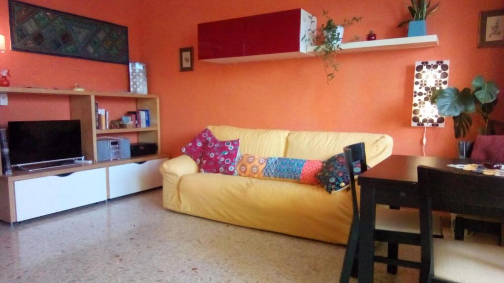 TV a/nebo společenská místnost v ubytování 4321 B&B Stazione Trastevere