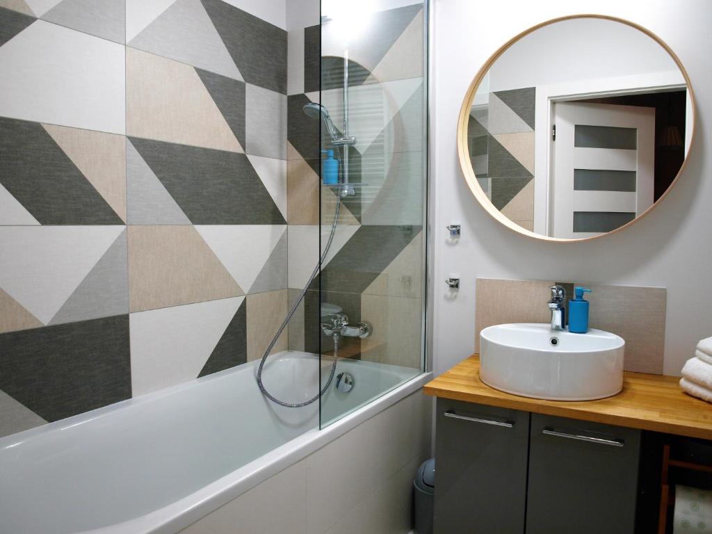 Kúpeľňa v ubytovaní Apartament Metro Kowieńska