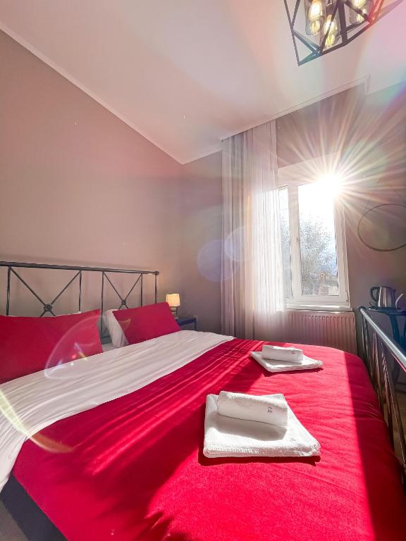 Postel nebo postele na pokoji v ubytování Belmonte Kazbegi