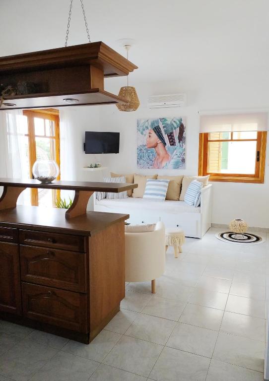 TV a/nebo společenská místnost v ubytování Pelagos House "the seaside experience"