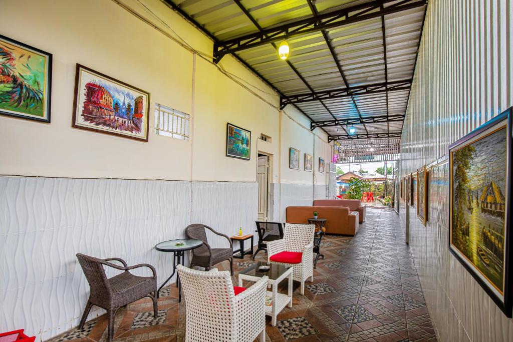 Posezení v ubytování Hotel Bambu Kuning