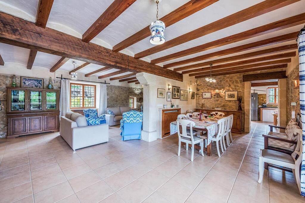 A seating area at Finca Rafalet, Pollensa by Renthousing