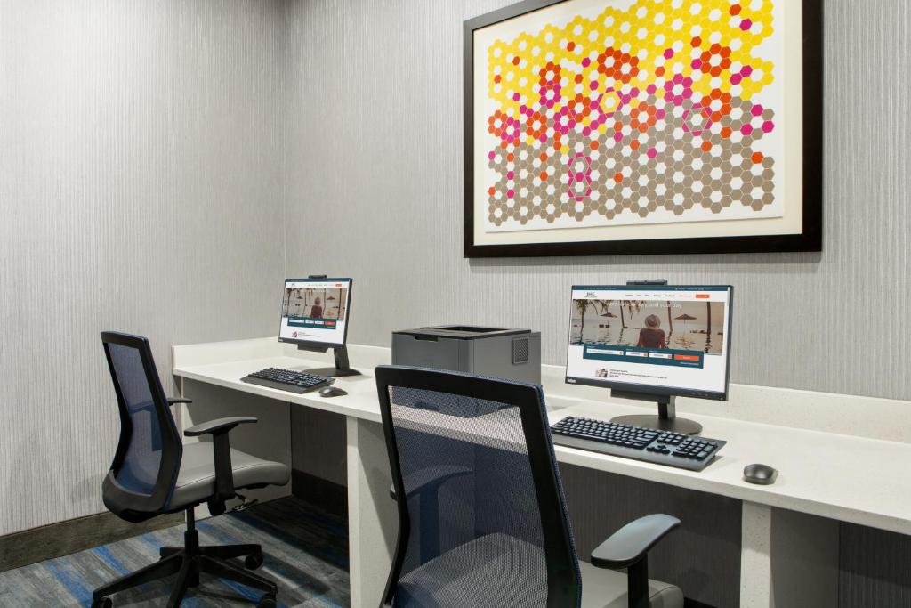 Holiday Inn Express Hotel & Suites Norfolk Airport by IHGにあるテレビまたはエンターテインメントセンター
