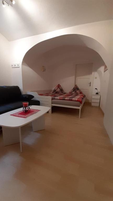 Posteľ alebo postele v izbe v ubytovaní Apartment Kirchenblick