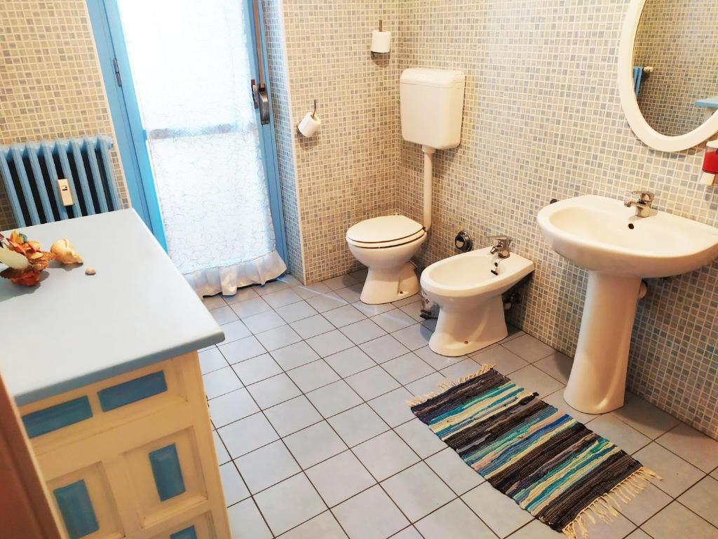 Koupelna v ubytování Hotel Serenella