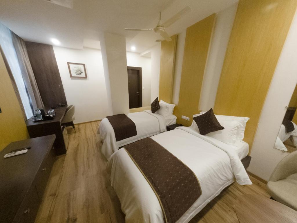 Postel nebo postele na pokoji v ubytování Hotel Vdara