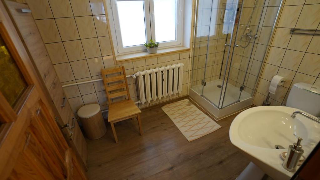 Kúpeľňa v ubytovaní Zawoja Dom Czatoża