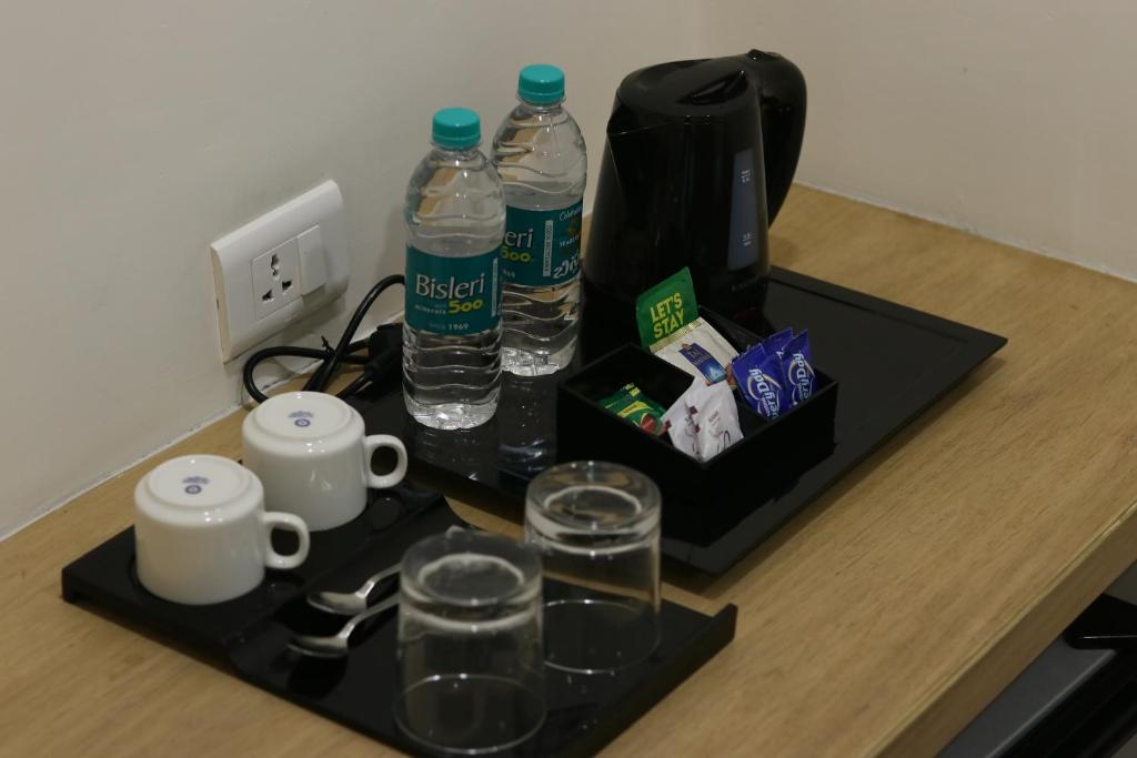 Příslušenství pro přípravu čaje a kávy v ubytování Hotel Vdara
