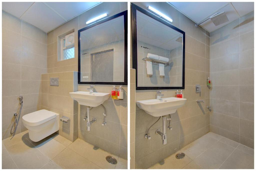 Koupelna v ubytování Hotel Maitrayee