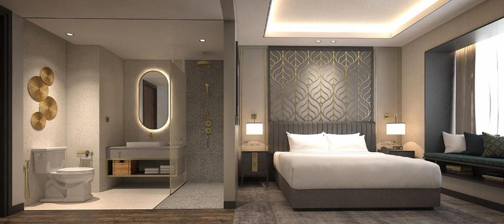 Katil atau katil-katil dalam bilik di Sutasoma Hotel