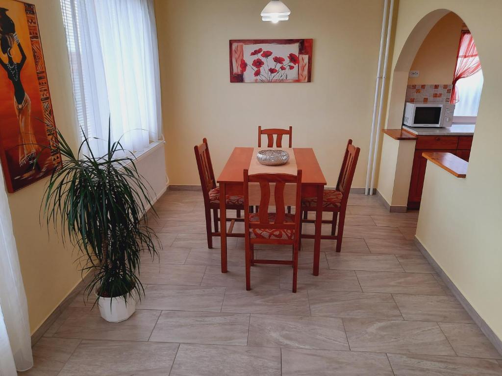 Kuchyň nebo kuchyňský kout v ubytování Apartmanház King