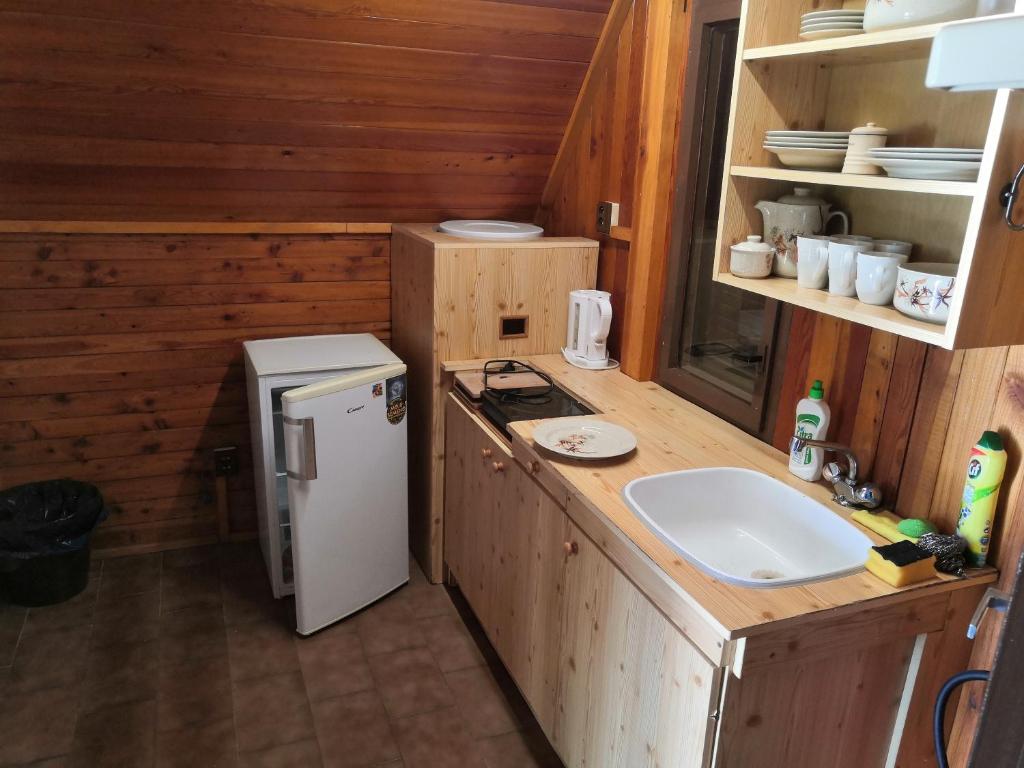 Kuchyň nebo kuchyňský kout v ubytování Trdlovy Apartmány a Chata Tatranec v areálu Jaškovské krčmy