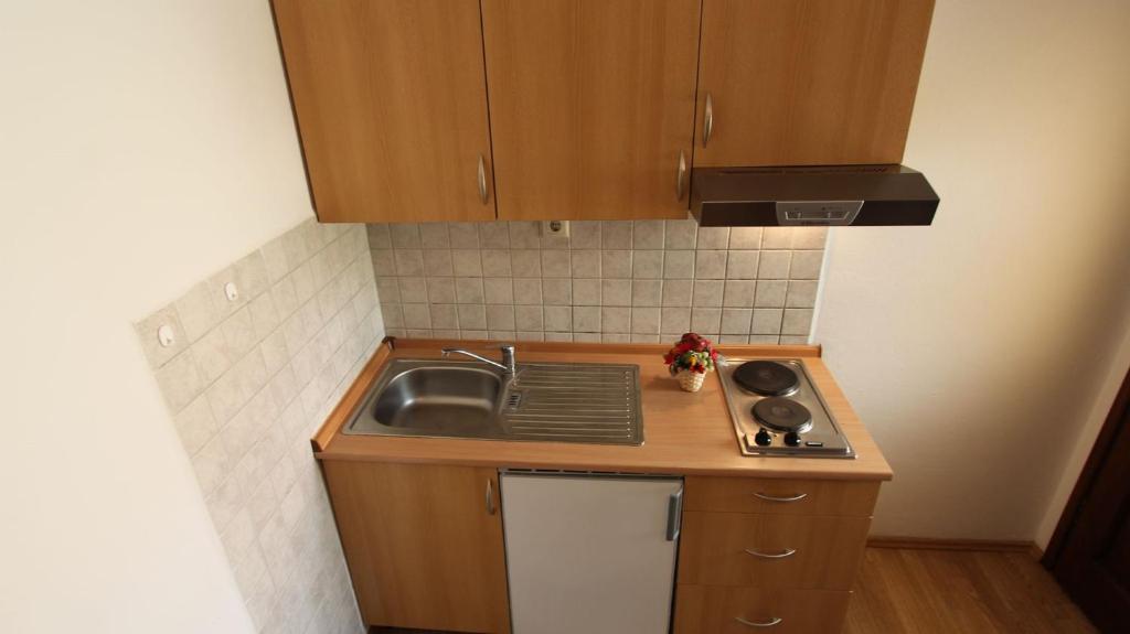 Kuchyň nebo kuchyňský kout v ubytování Apartments Gržetić