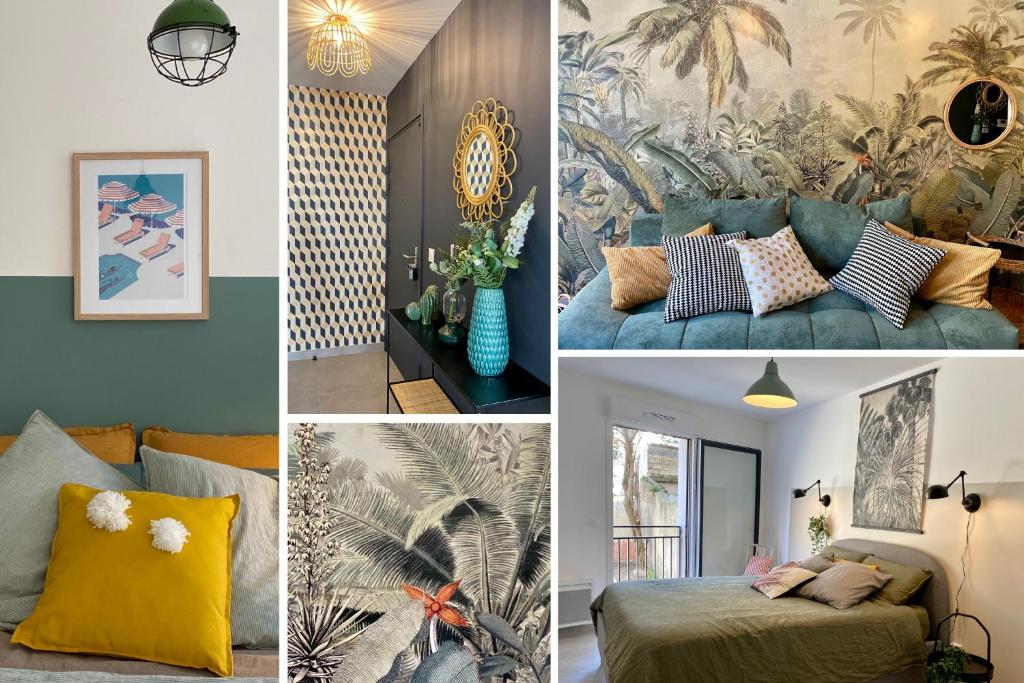 NOUVEAU - Jungle Montpeul - Clim - Wifi fibre - Netflix - 5' du centre et gare - Parking - Loggia - 15' des plages - 4