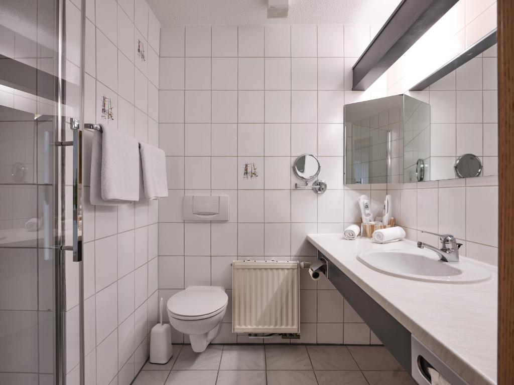 Koupelna v ubytování TIPTOP Hotel am Hochrhein