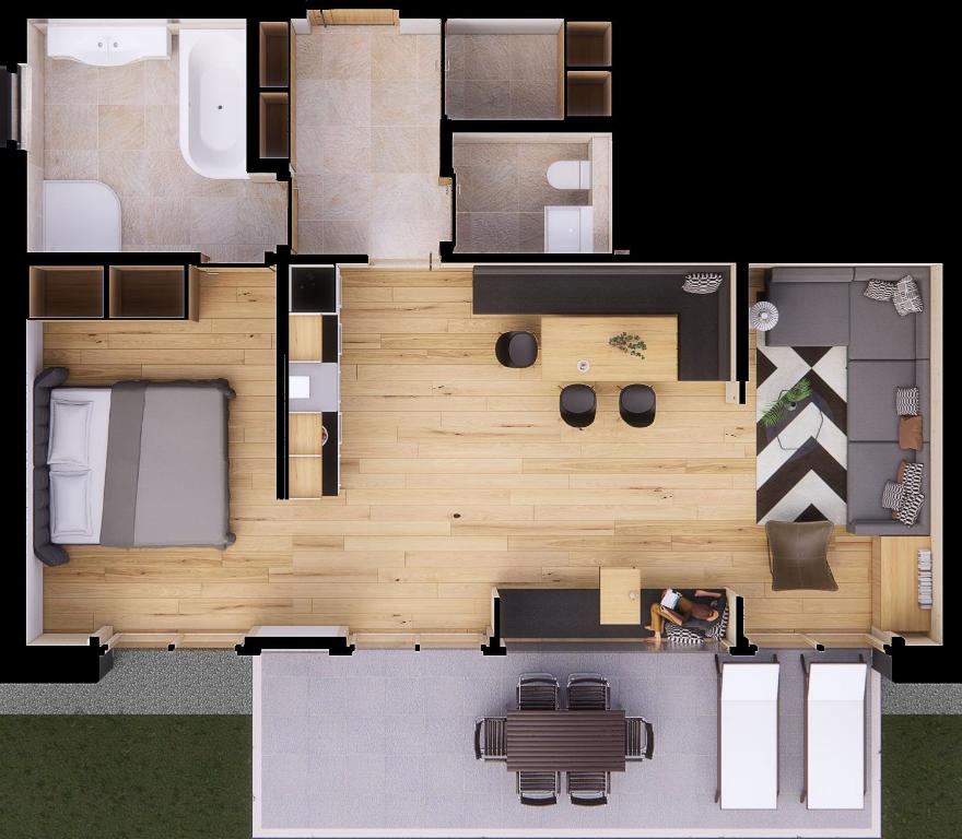 Půdorys ubytování Atelier Ronacher