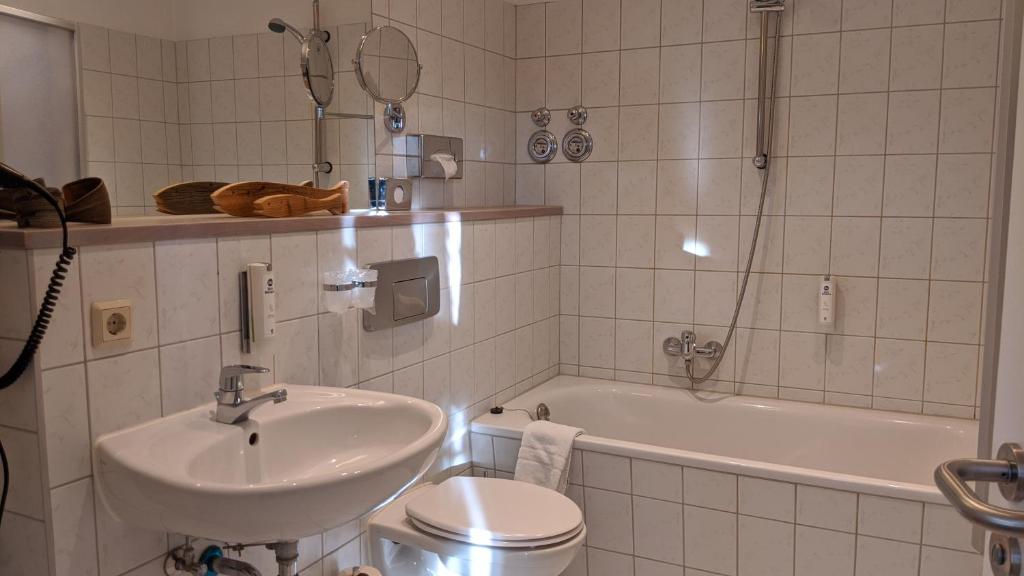 Koupelna v ubytování Ferienwohnungen Schlossmuehle