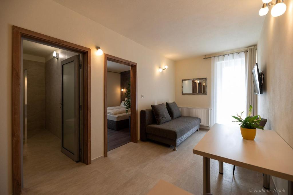 Posezení v ubytování Apartmány I - KAfe Bojnice