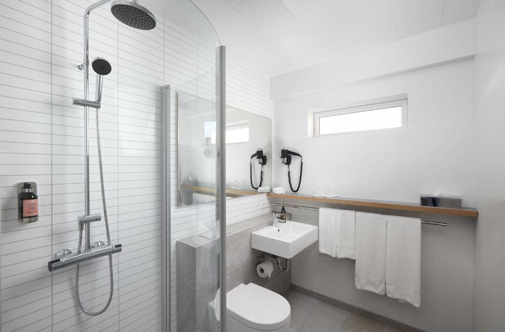 Koupelna v ubytování Hotel Klaustur