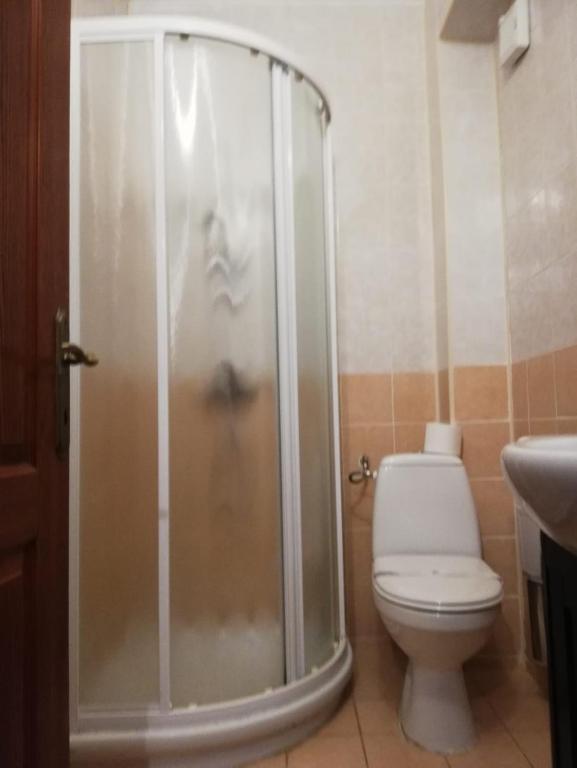 Koupelna v ubytování Complexul Turistic Cheile Butii