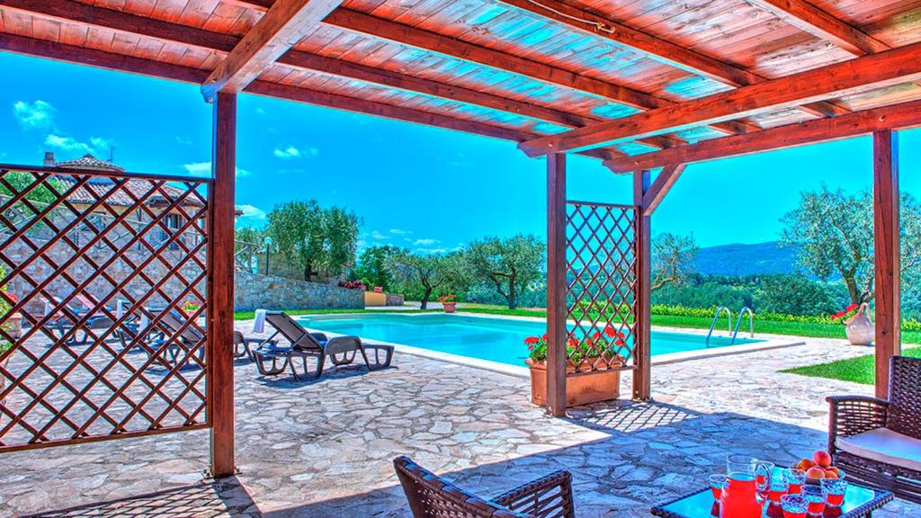 The swimming pool at or close to COLLE DEL SOLE 7&1, Emma Villas