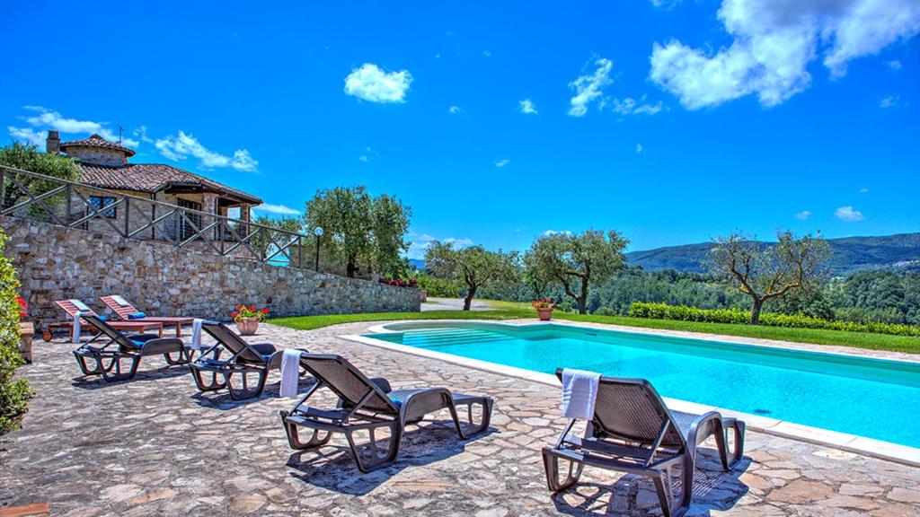 The swimming pool at or close to COLLE DEL SOLE 7&1, Emma Villas