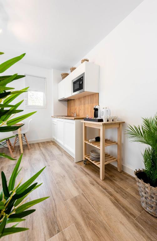 Kuchyňa alebo kuchynka v ubytovaní Apartamentos Toboso Plaza