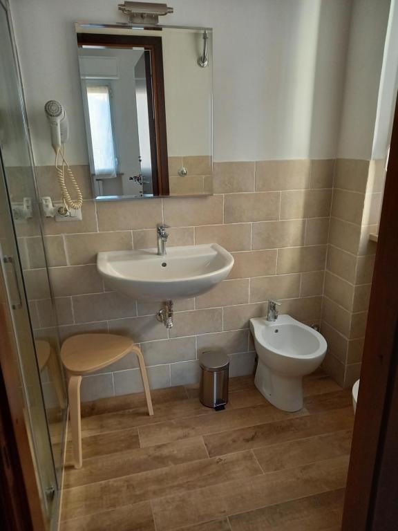 Koupelna v ubytování B&B Il canale